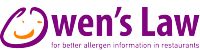 Owen's Law logo - for better allergen information in restaurants.