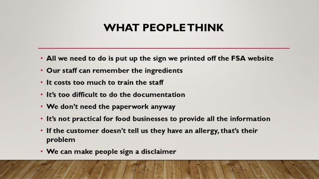 What people think - a list of common misconceptions.