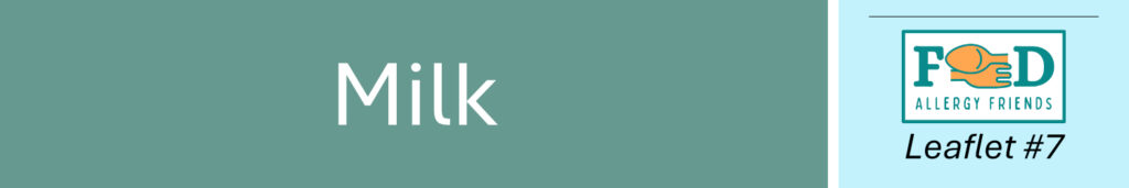 The 14 Allergens. No 7: Milk. Header