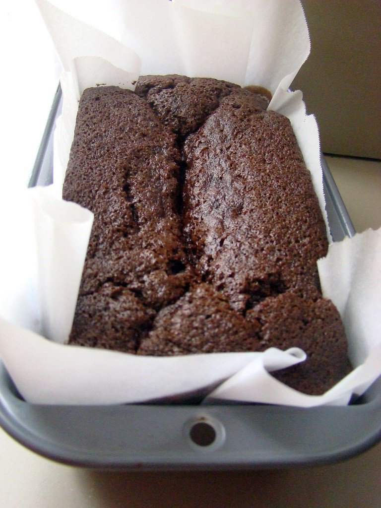Banana chocolate loaf cake.