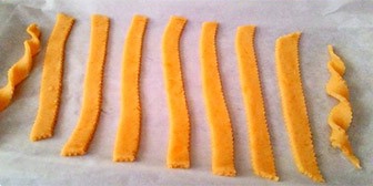 Savoury 'cheese' straws.
