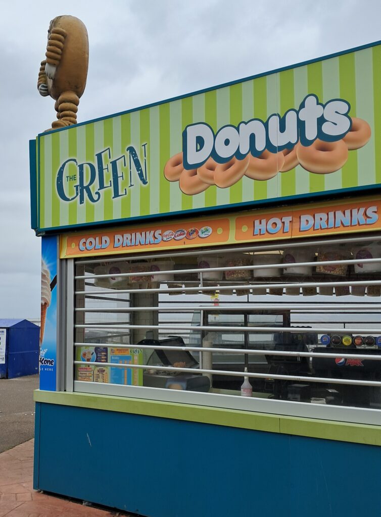 The Green, Donuts kiosk at Adventure Island. 
